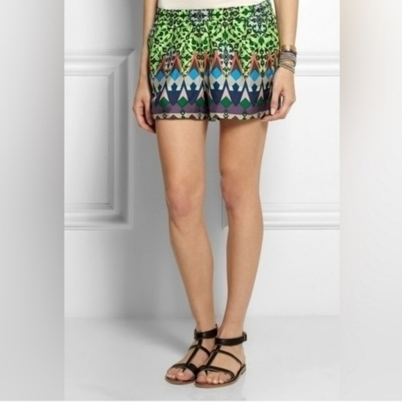 Jcrew gemstone patterned silk shorts Size 4 - Picture 1 of 7